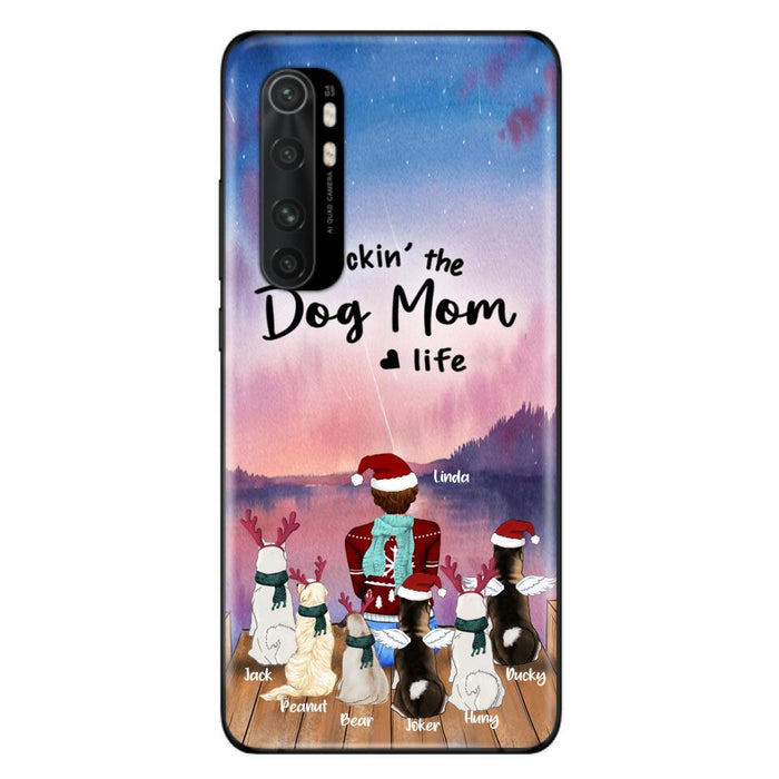 Personalized Christmas Pet Mom/Dad Phone Case - Up to 6 Pets - Rock'in The Dog Mom Life