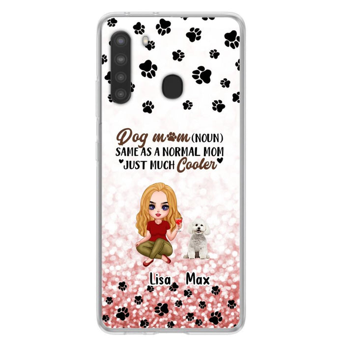 Custom Personalized Dog Mom Phone Case - Upto 6 Dogs - Best Gift For Dog Lover - Crazy Dog Mom - Case For iPhone/Samsung