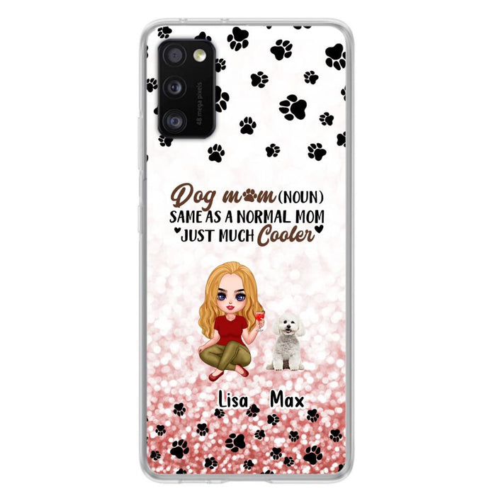 Custom Personalized Dog Mom Phone Case - Upto 6 Dogs - Best Gift For Dog Lover - Crazy Dog Mom - Case For iPhone/Samsung