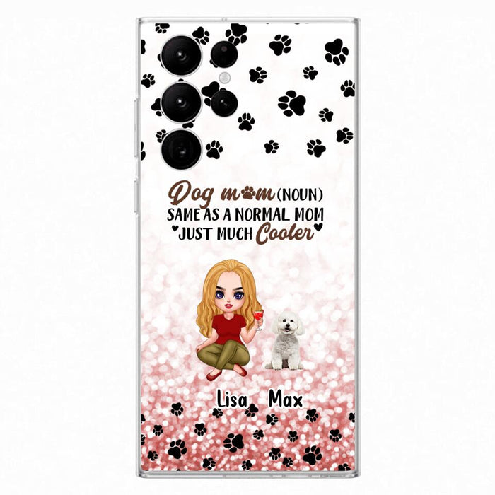 Custom Personalized Dog Mom Phone Case - Upto 6 Dogs - Best Gift For Dog Lover - Crazy Dog Mom - Case For iPhone/Samsung