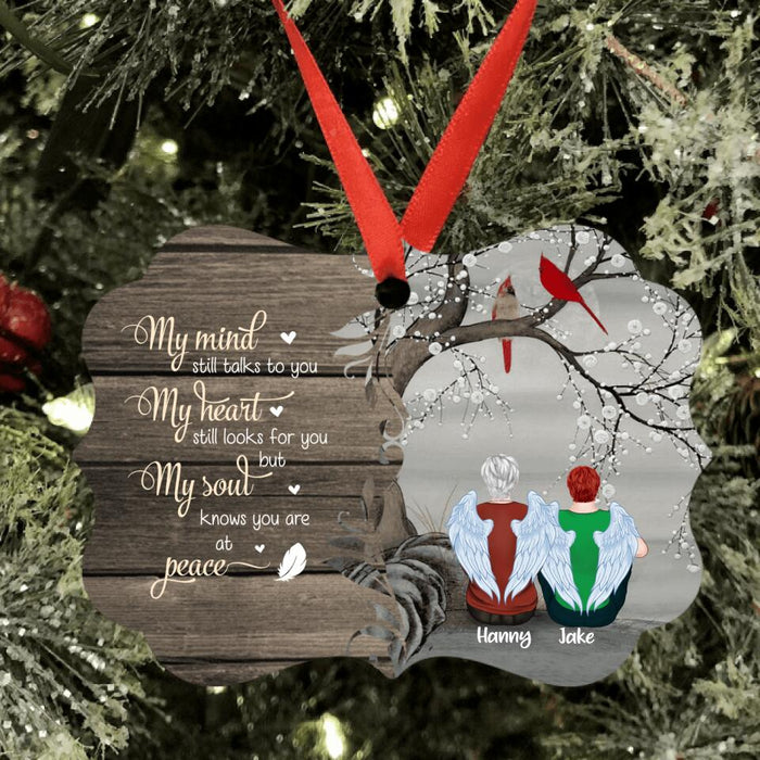 Memorial Family Rectangle Ornament - Best Memorial Gift Idea - My Mind Still Talks To You