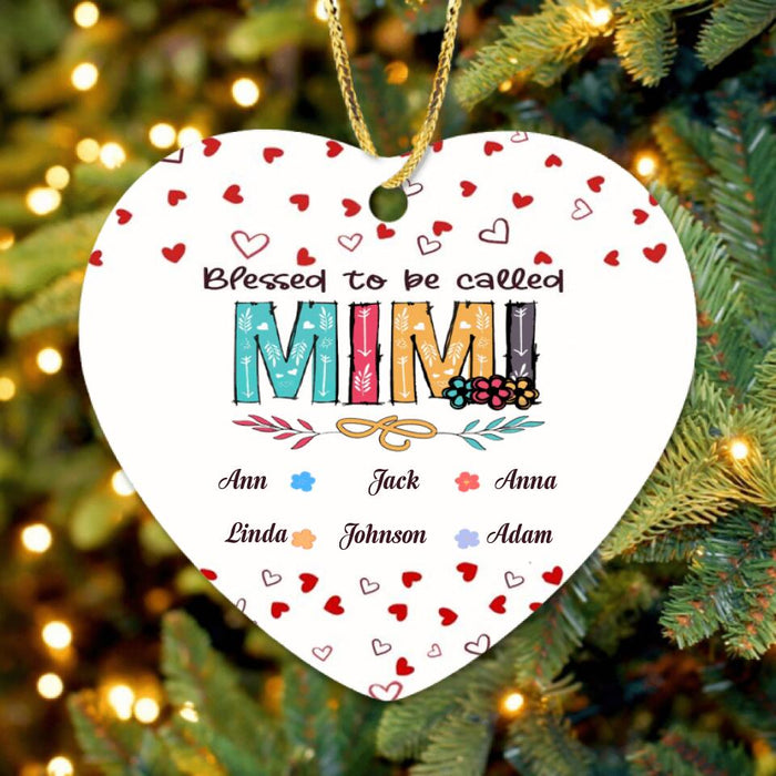 Custom Personalized Grandma Ornament -  Upto 6 Kids - Best Gift For Family - Blessed To Be Called Nana - R5OIKQ