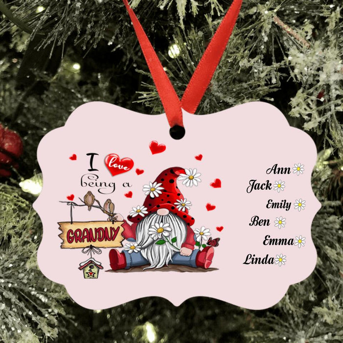 Custom Personalized Grandma Ornament -  Upto 6 Kids - Best Gift For Family - I Love Being A Grammy - R5OIKQ