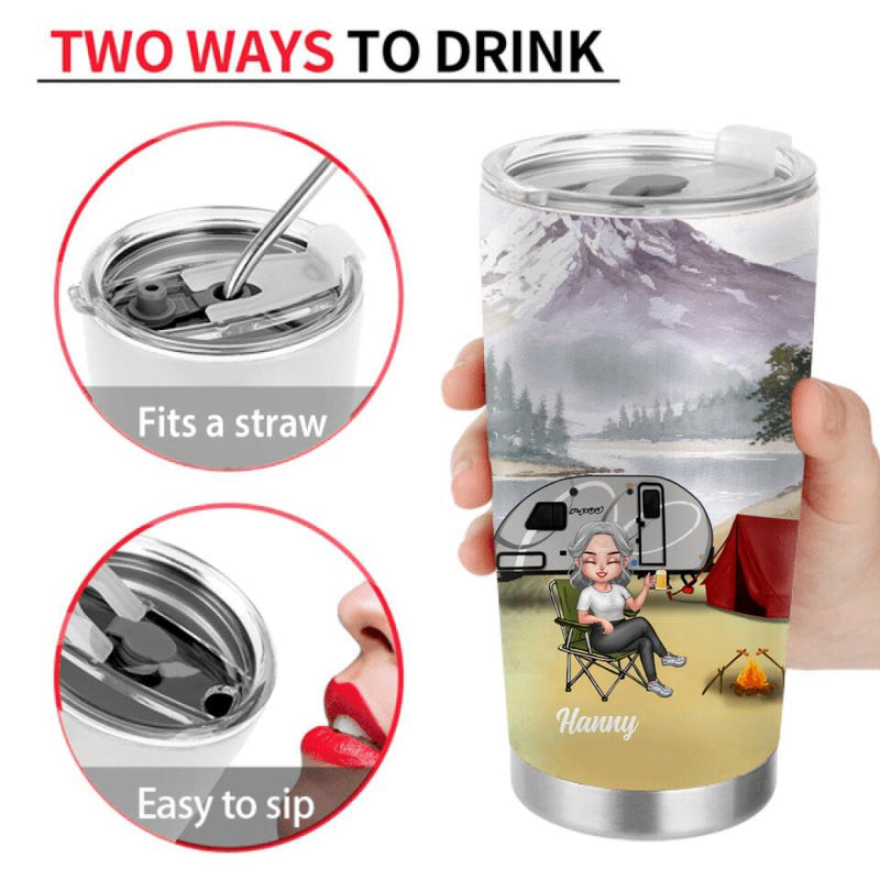 Personalized Grandma Camping Tumbler - Gift Idea For Grandma/Camping Lover - Some Grandmas Play Bingo Real Grandmas Go Camping