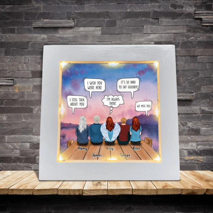 Personalized Memorial Frame With Led - Up to 5 People - Best Gift For Family