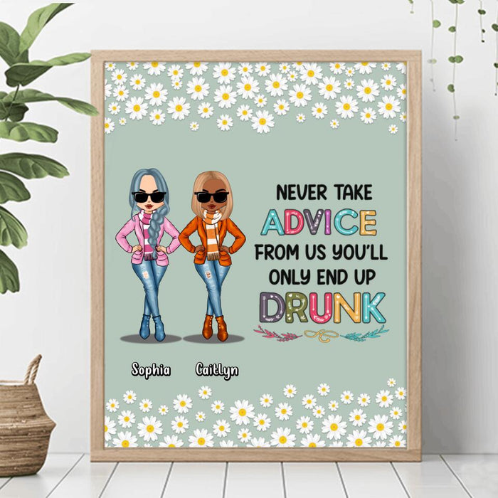 Custom Personalized Best Friends Poster - Gift Idea For Friends - Up To 5 Friends