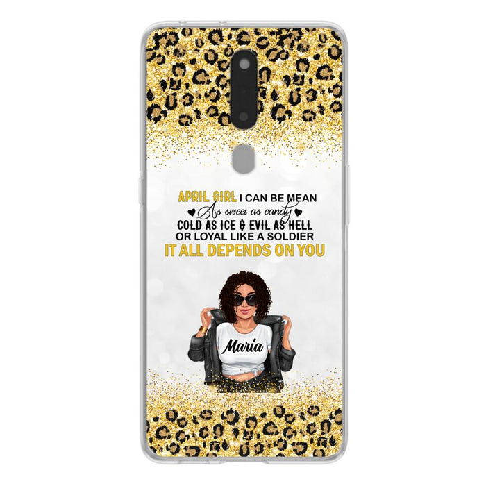 Custom Personalized Girl Month Phone Case - Gift Idea For Girl/ Friend - April Girl I Can Be Mean - Case For Xiaomi, Oppo And Huawei