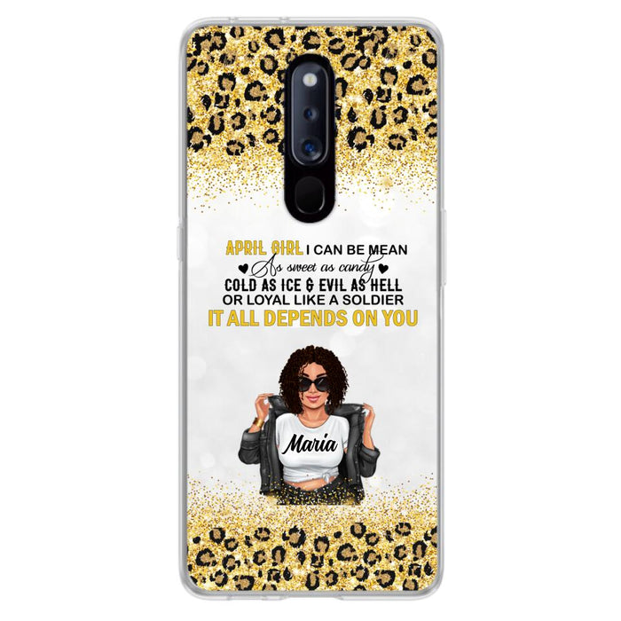 Custom Personalized Girl Month Phone Case - Gift Idea For Girl/ Friend - April Girl I Can Be Mean - Case For Xiaomi, Oppo And Huawei