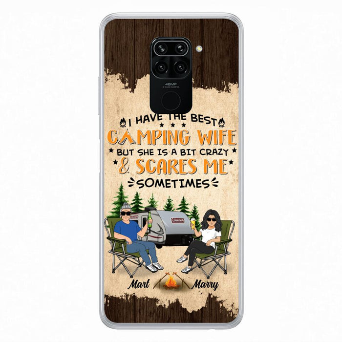 Custom Personalized Camping Couple Phone Case - Gift Idea For Camping Lover - I Have The Best Camping Wife But She Is A Bit Crazy & Scares Me Sometimes - Case For Xiaomi, Oppo And Huawei