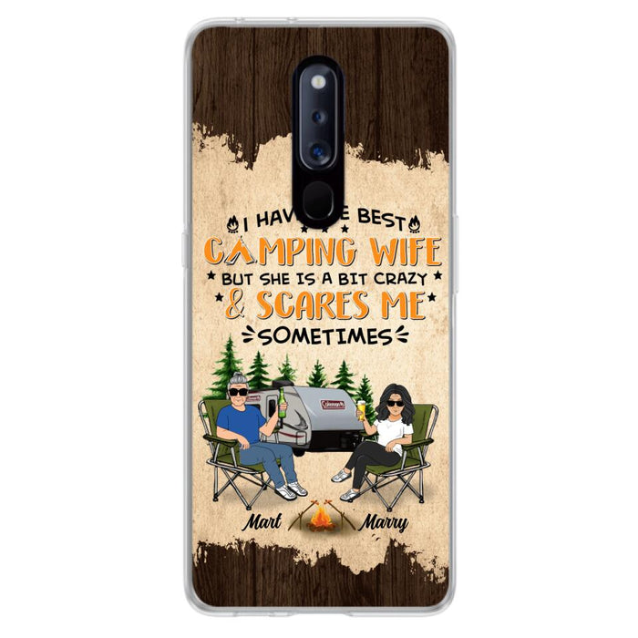 Custom Personalized Camping Couple Phone Case - Gift Idea For Camping Lover - I Have The Best Camping Wife But She Is A Bit Crazy & Scares Me Sometimes - Case For Xiaomi, Oppo And Huawei