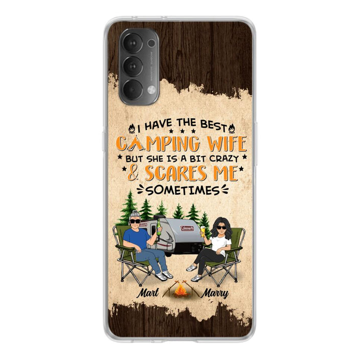 Custom Personalized Camping Couple Phone Case - Gift Idea For Camping Lover - I Have The Best Camping Wife But She Is A Bit Crazy & Scares Me Sometimes - Case For Xiaomi, Oppo And Huawei