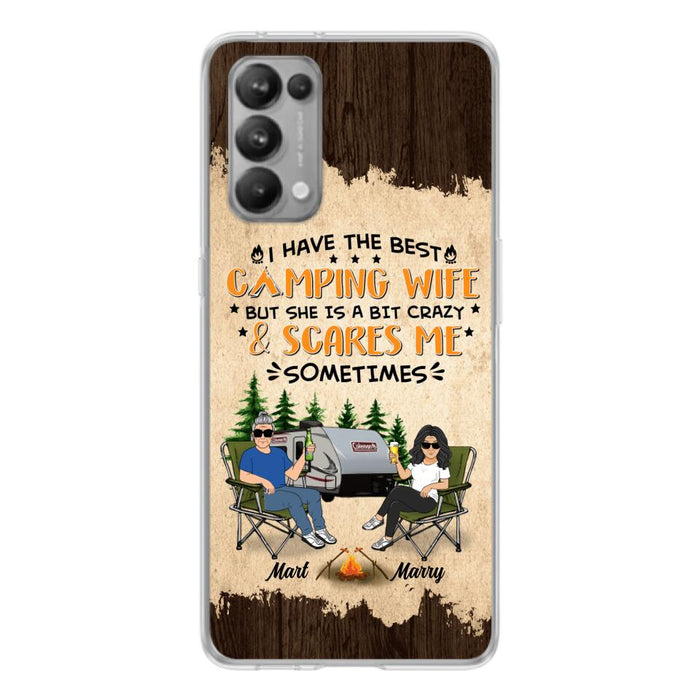 Custom Personalized Camping Couple Phone Case - Gift Idea For Camping Lover - I Have The Best Camping Wife But She Is A Bit Crazy & Scares Me Sometimes - Case For Xiaomi, Oppo And Huawei