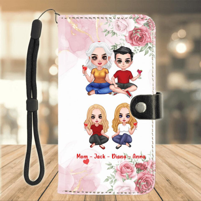 Custom Personalized Single Mom Phone Wallets - Gift For Mother's Day From Son/ Daughter - Thank You Mom For Being My Dad Too