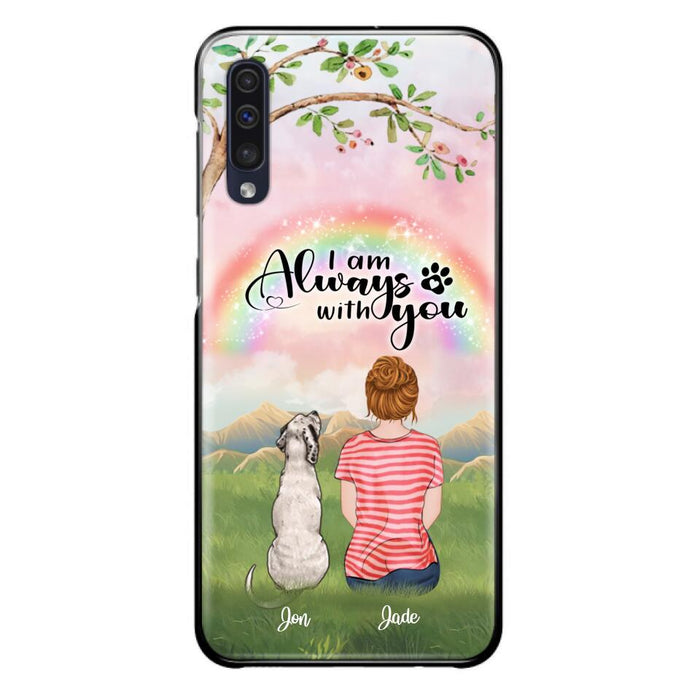 Custom Personalized Dog Mom/Dad Phone Case - Upto 4 Dogs - Best Gift For Dog Lover - I Am Always With You - Case For Iphone Samsung - 5BWJPA