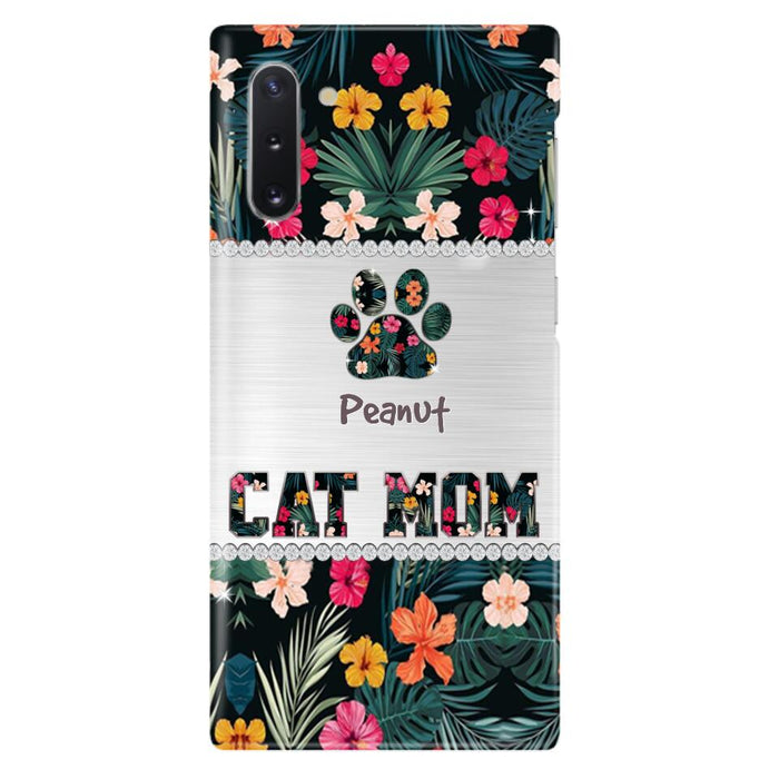 Personalized Custom Phone Case Cat Mom Met Pattern - Gifts Idea For Cat Lover - Cat Mom - Case For Iphone & Samsung