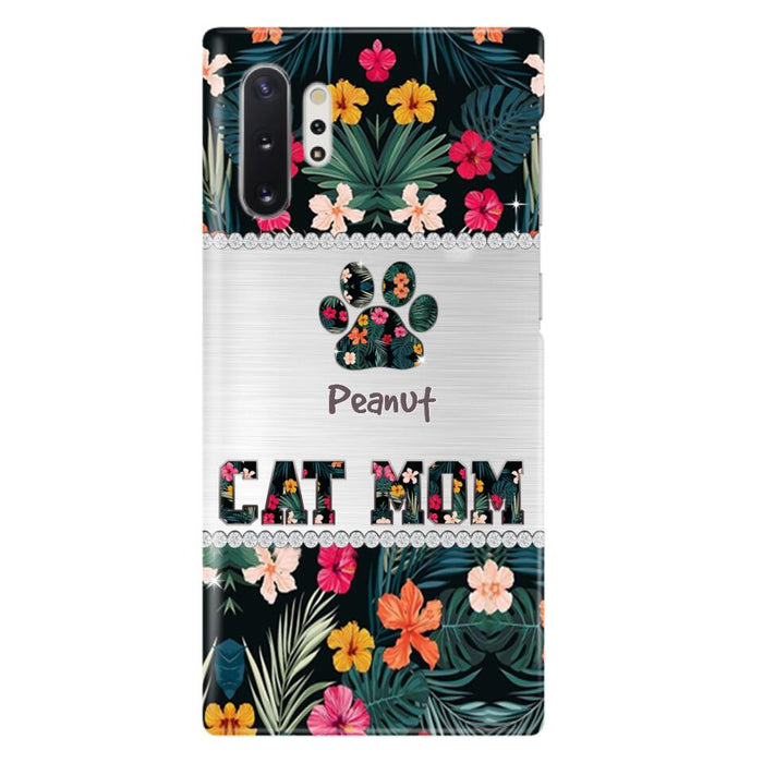 Personalized Custom Phone Case Cat Mom Met Pattern - Gifts Idea For Cat Lover - Cat Mom - Case For Iphone & Samsung