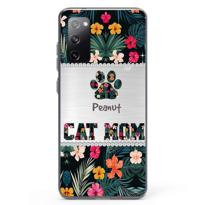 Personalized Custom Phone Case Cat Mom Met Pattern - Gifts Idea For Cat Lover - Cat Mom - Case For Iphone & Samsung