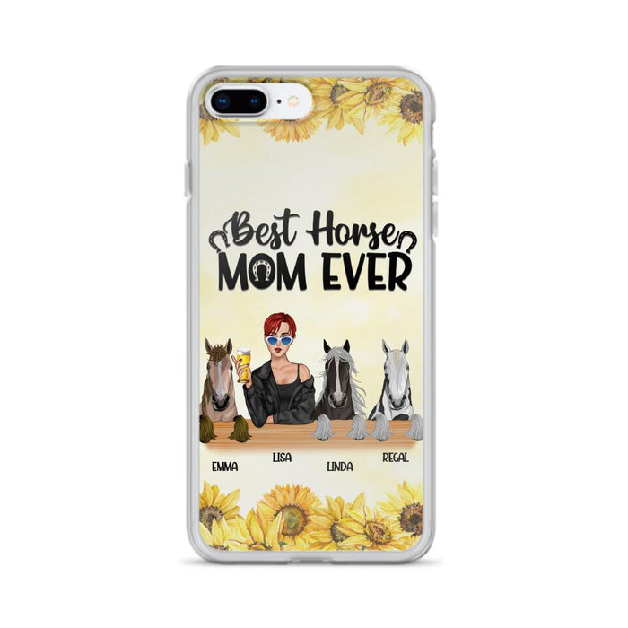 Custom Personalized Horse Mom Phone Case, Gift for Horse Lovers - Life Is Better With Horses