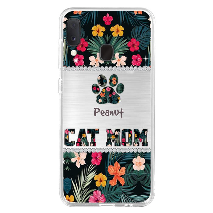 Personalized Custom Phone Case Cat Mom Met Pattern - Gifts Idea For Cat Lover - Cat Mom - Case For Iphone & Samsung