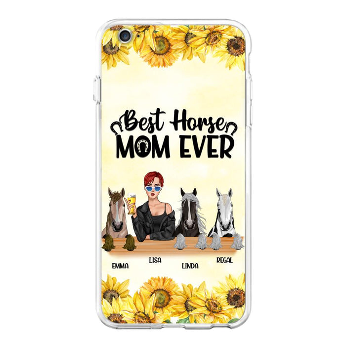 Custom Personalized Horse Mom Phone Case, Gift for Horse Lovers - Life Is Better With Horses