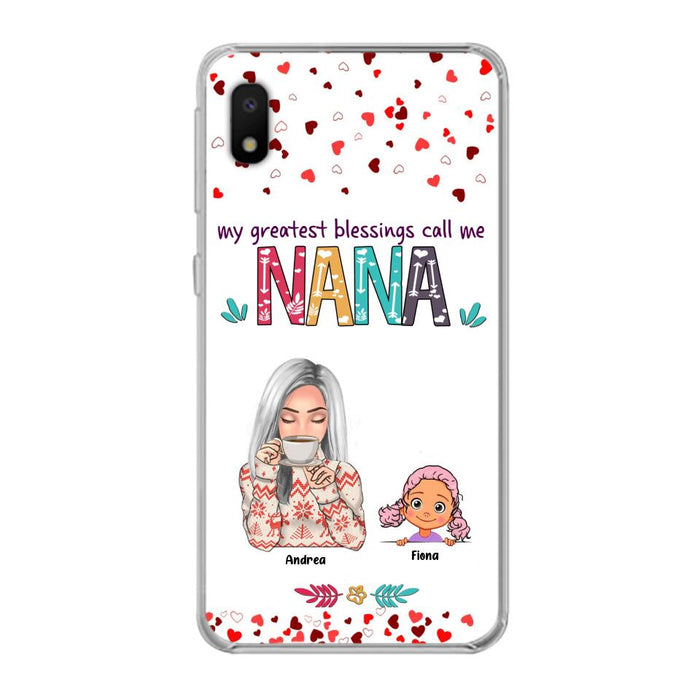 Custom Personalized Grandma & Grandkids Phone Case - Upto 5 Kids - My Greatest Blessings Call Me Nana - For iPhone And Samsung Phone Case