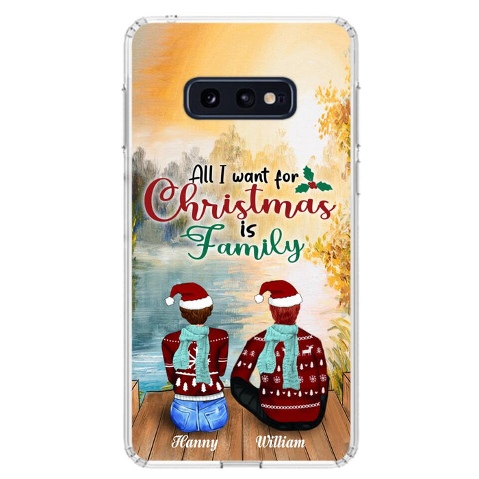 Custom Personalized Family Phone Case - Couple/ Parents With Upto 3 Kids, 3 Pets - Gift For Family - Case For iPhone And Samsung