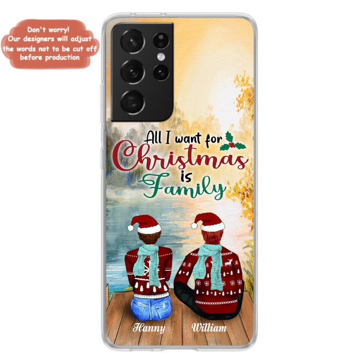 Custom Personalized Family Phone Case - Couple/ Parents With Upto 3 Kids, 3 Pets - Gift For Family - Case For iPhone And Samsung