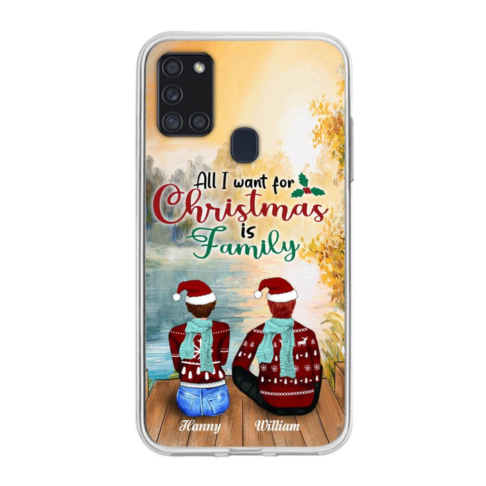 Custom Personalized Family Phone Case - Couple/ Parents With Upto 3 Kids, 3 Pets - Gift For Family - Case For iPhone And Samsung