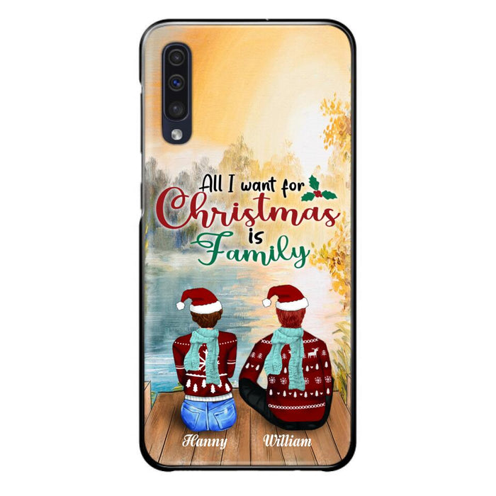 Custom Personalized Family Phone Case - Couple/ Parents With Upto 3 Kids, 3 Pets - Gift For Family - Case For iPhone And Samsung