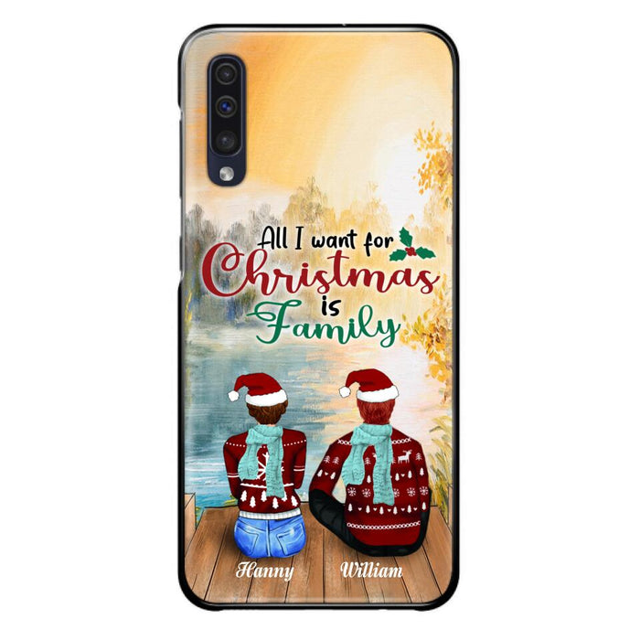 Custom Personalized Family Phone Case - Couple/ Parents With Upto 3 Kids, 3 Pets - Gift For Family - Case For iPhone And Samsung