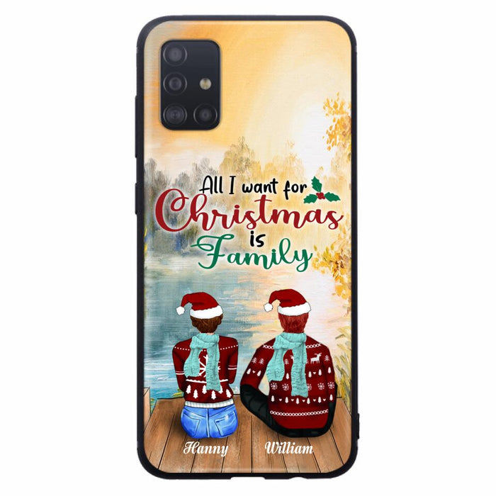 Custom Personalized Family Phone Case - Couple/ Parents With Upto 3 Kids, 3 Pets - Gift For Family - Case For iPhone And Samsung