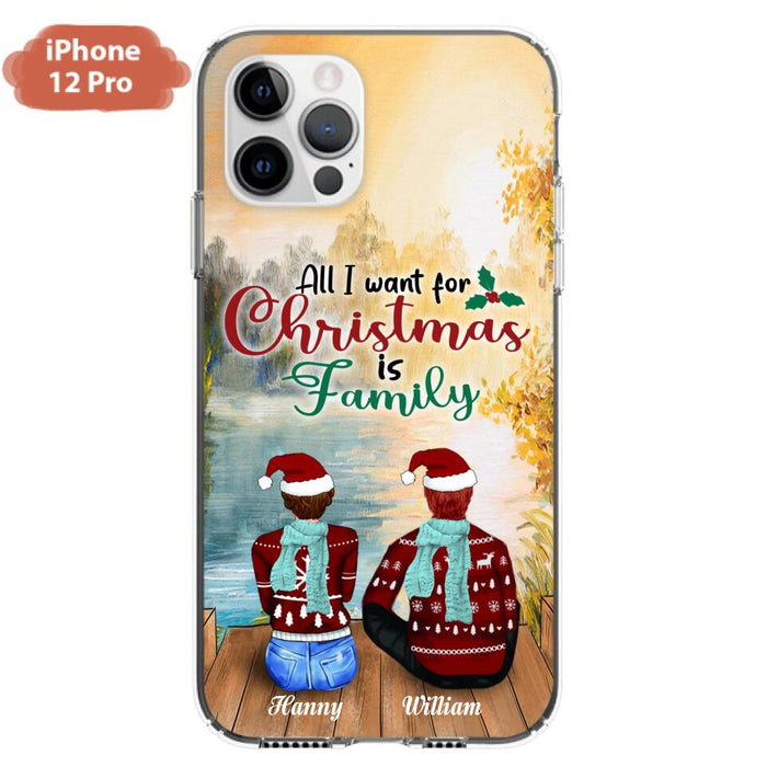 Custom Personalized Family Phone Case - Couple/ Parents With Upto 3 Kids, 3 Pets - Gift For Family - Case For iPhone And Samsung