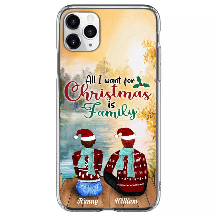 Custom Personalized Family Phone Case - Couple/ Parents With Upto 3 Kids, 3 Pets - Gift For Family - Case For iPhone And Samsung