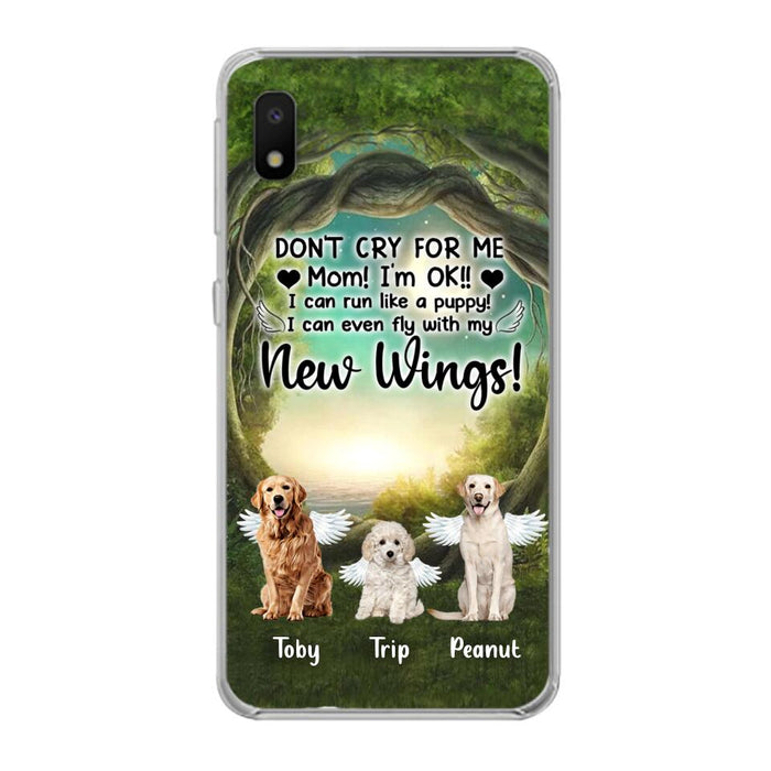 Custom Personalized Dog Phone Case - Best Gift For Dog Lovers - Don'n Cry For Me Mom ! I'm Ok