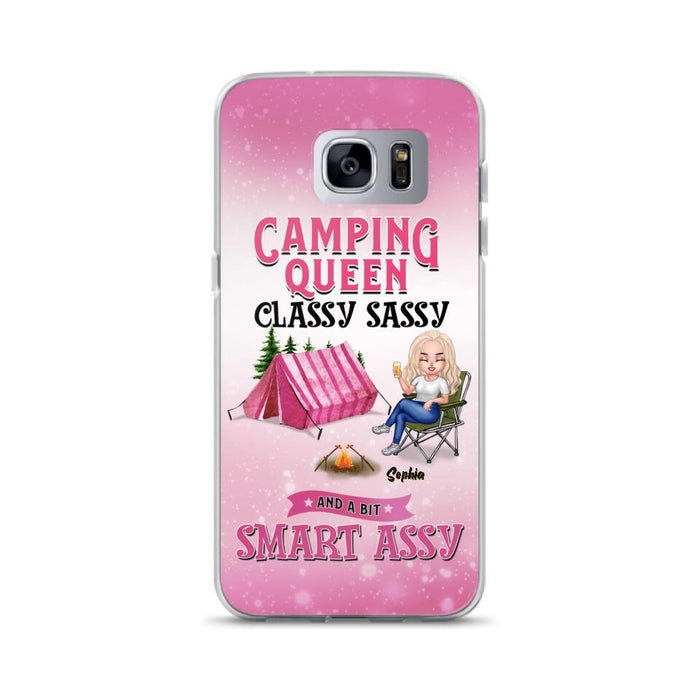 Custom Personalized Camping Queen Phone Case - Gift Idea For Camping Lovers/Mother's Day - Camping Queen Classy Sassy And A Bit Smart Assy - Cases For iPhone And Samsung