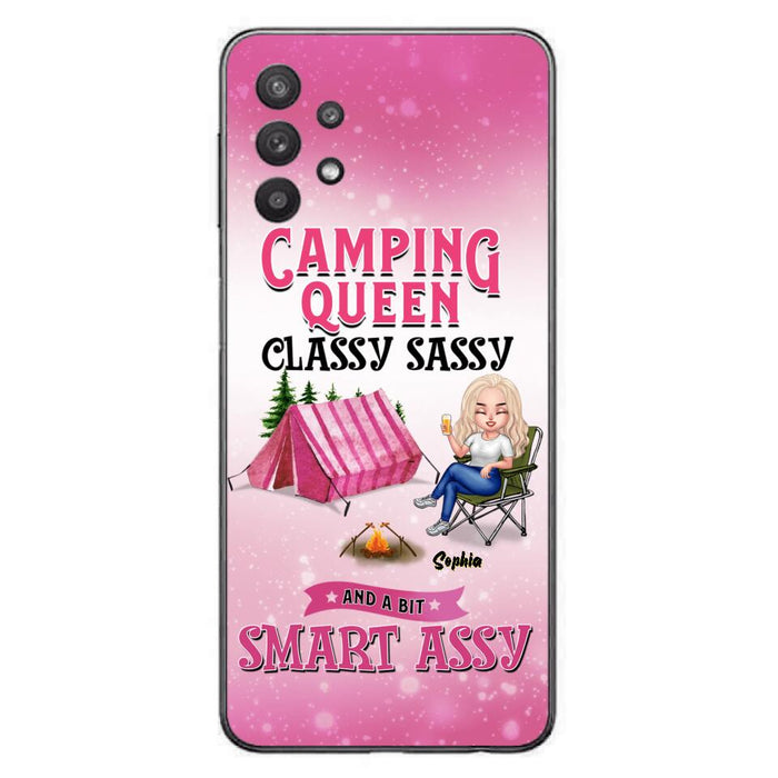 Custom Personalized Camping Queen Phone Case - Gift Idea For Camping Lovers/Mother's Day - Camping Queen Classy Sassy And A Bit Smart Assy - Cases For iPhone And Samsung