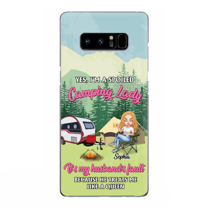 Custom Personalized Camping Lady Phone Case -  Gift Idea For Camping Lovers - Cases For iPhone/Samsung