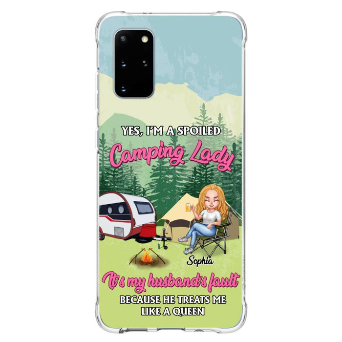 Custom Personalized Camping Lady Phone Case -  Gift Idea For Camping Lovers - Cases For iPhone/Samsung