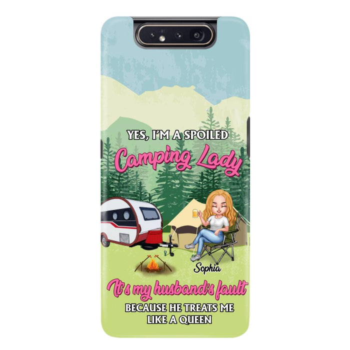 Custom Personalized Camping Lady Phone Case -  Gift Idea For Camping Lovers - Cases For iPhone/Samsung