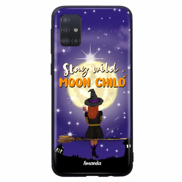 Custom Personalized Witchy Phone Case - Up to 3 Pets- Stay Wild Moon Child - Phone Case For iPhone, Samsung - OCEL9Z