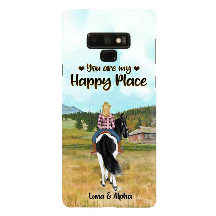 Custom Personalized Horse Riding Phone Case - You Are My Happy Place - Case Phone For iPhone And Samsung