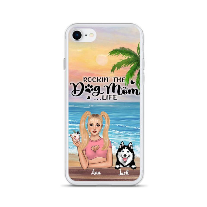 Custom Personalized Dog Mom Phone Case - Rockin' The Dog Mom Life