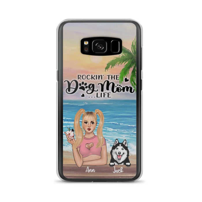 Custom Personalized Dog Mom Phone Case - Rockin' The Dog Mom Life