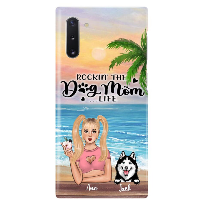 Custom Personalized Dog Mom Phone Case - Rockin' The Dog Mom Life