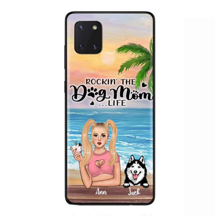 Custom Personalized Dog Mom Phone Case - Rockin' The Dog Mom Life