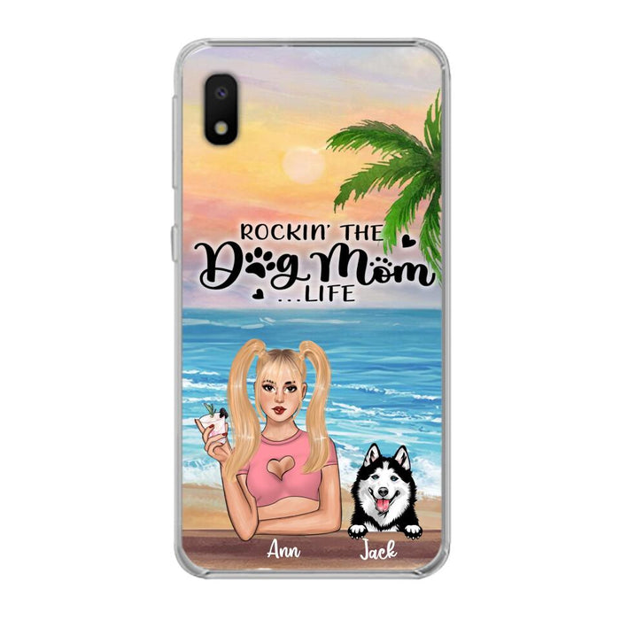 Custom Personalized Dog Mom Phone Case - Rockin' The Dog Mom Life