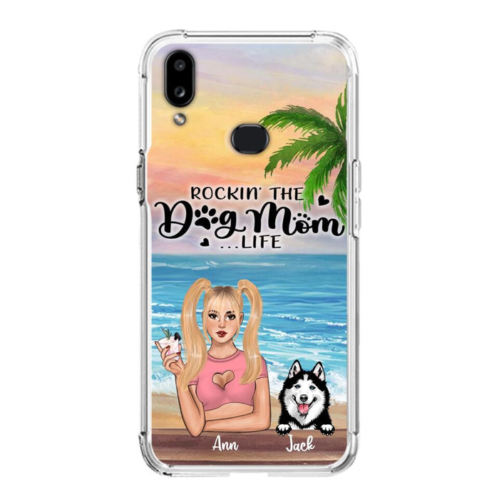 Custom Personalized Dog Mom Phone Case - Rockin' The Dog Mom Life