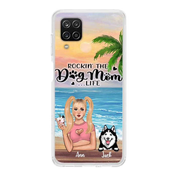 Custom Personalized Dog Mom Phone Case - Rockin' The Dog Mom Life