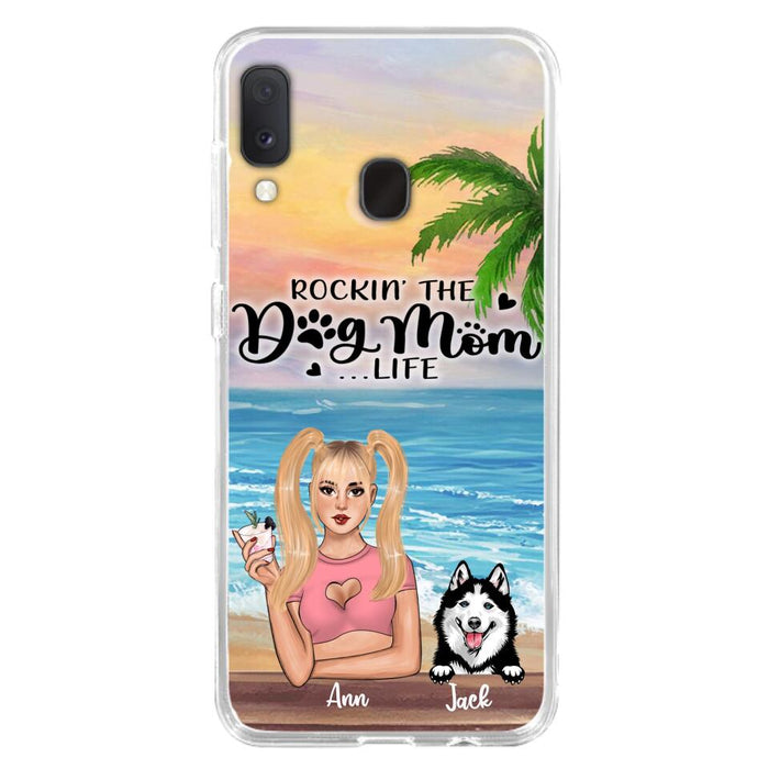 Custom Personalized Dog Mom Phone Case - Rockin' The Dog Mom Life