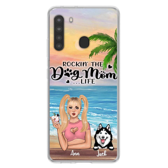 Custom Personalized Dog Mom Phone Case - Rockin' The Dog Mom Life